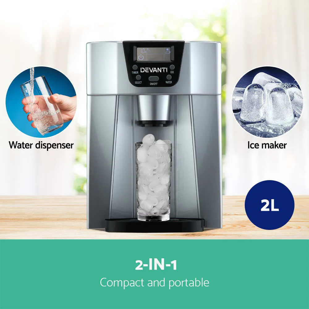 12kg Ice Maker & Water Dispenser, 2 Sizes - Devanti