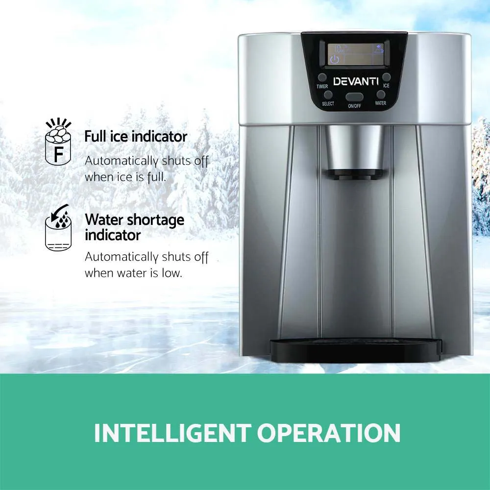 12kg Ice Maker & Water Dispenser, 2 Sizes - Devanti