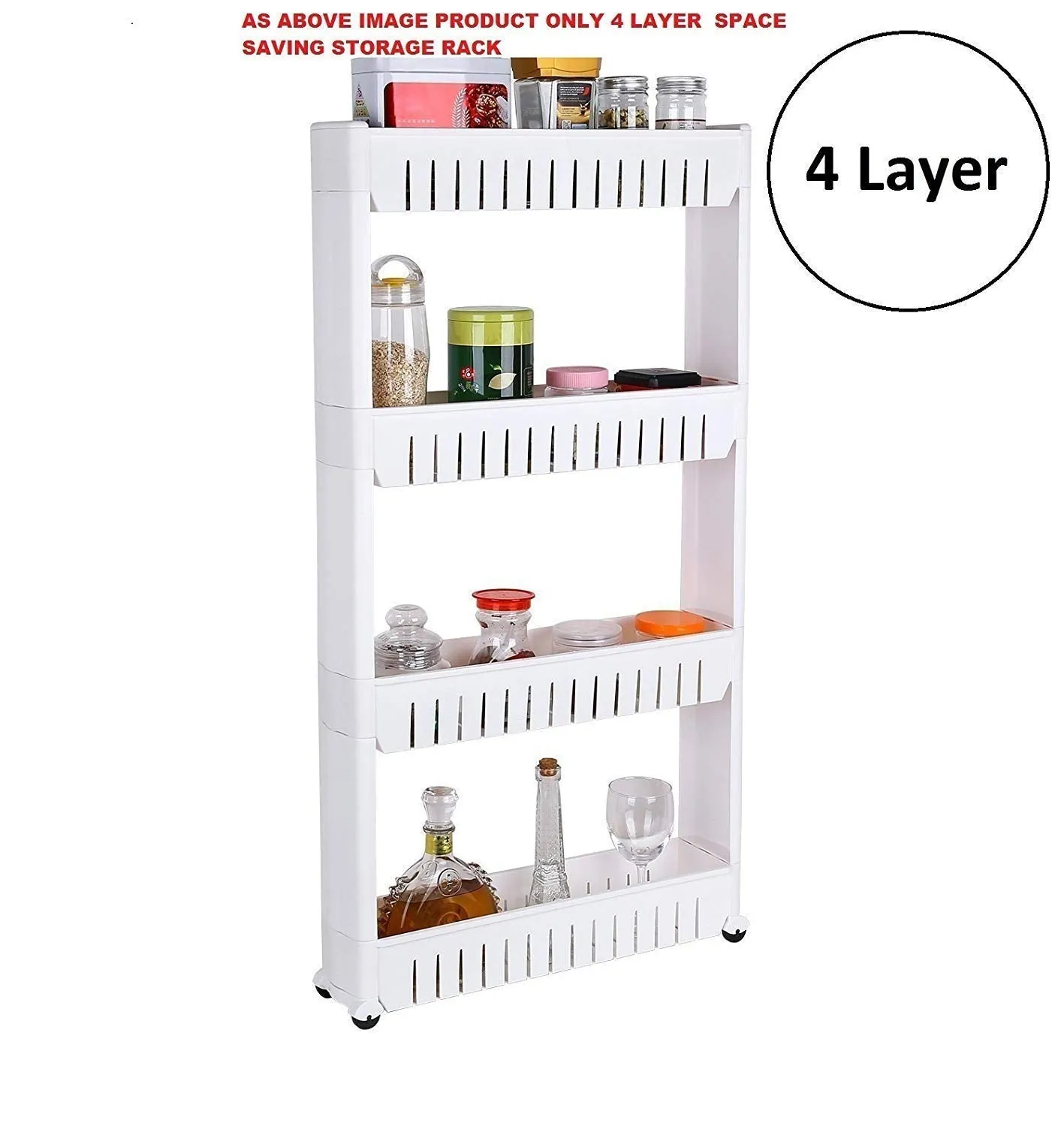 2120 Multipurpose 4 Layer Space Saving Storage Organizer Rack Shelf