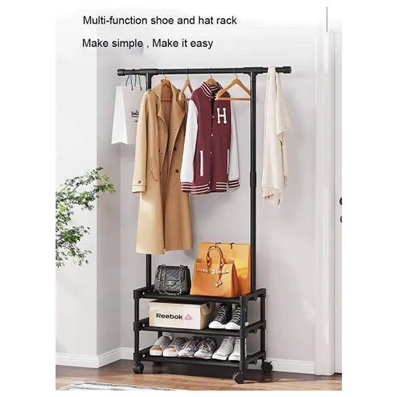 3-Tier Clothes and Shoe Organizer with 360° Wheels RK-38