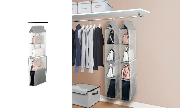 4-Tiers Non-woven Detachable Closet Bags Organizer