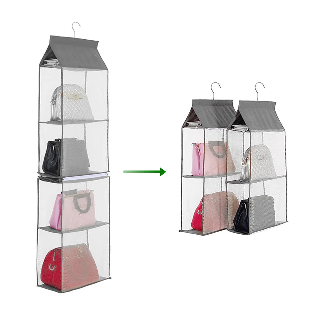 4-Tiers Non-woven Detachable Closet Bags Organizer