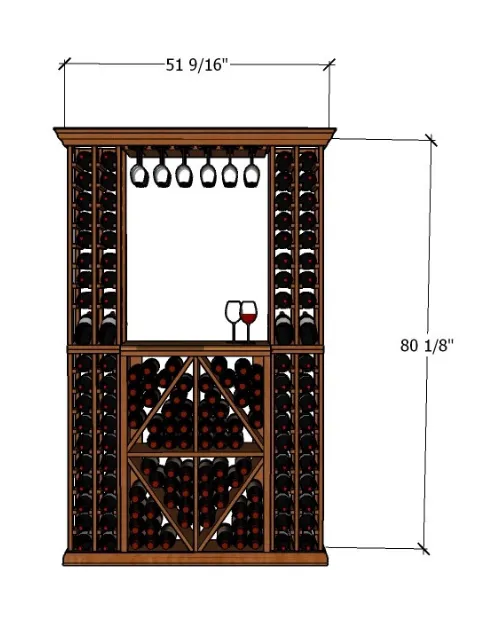 5 Foot Wine Cellar - 148 Bottle Capacity