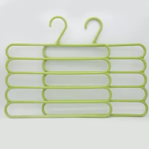 5 Layer Anti Slip Hangers 2 Piece Set - Green