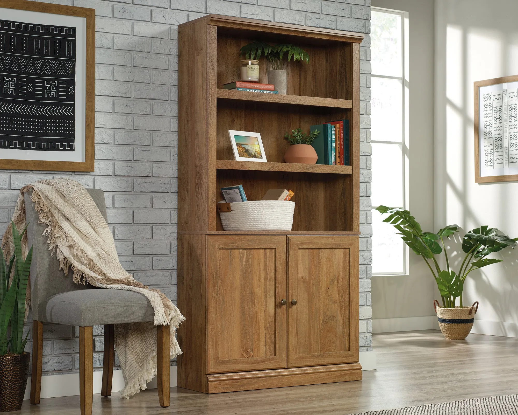 5 Shelf Bookcase W/doors Sma 3a