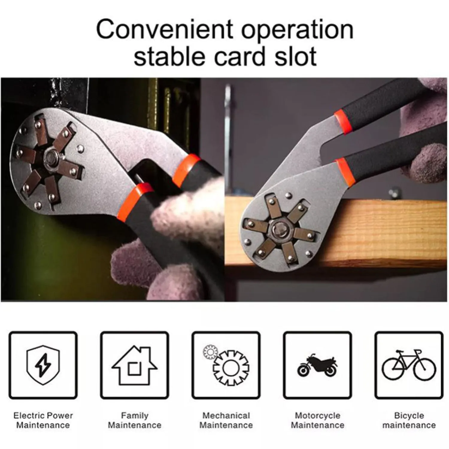 9062 Multi-Function Hexagon Universal Wrench Adjustable Bionic Plier Spanner Repair Hand Tool (Small) Single Sided Bionic Wrench Household Repairing Wrench Hand Tool