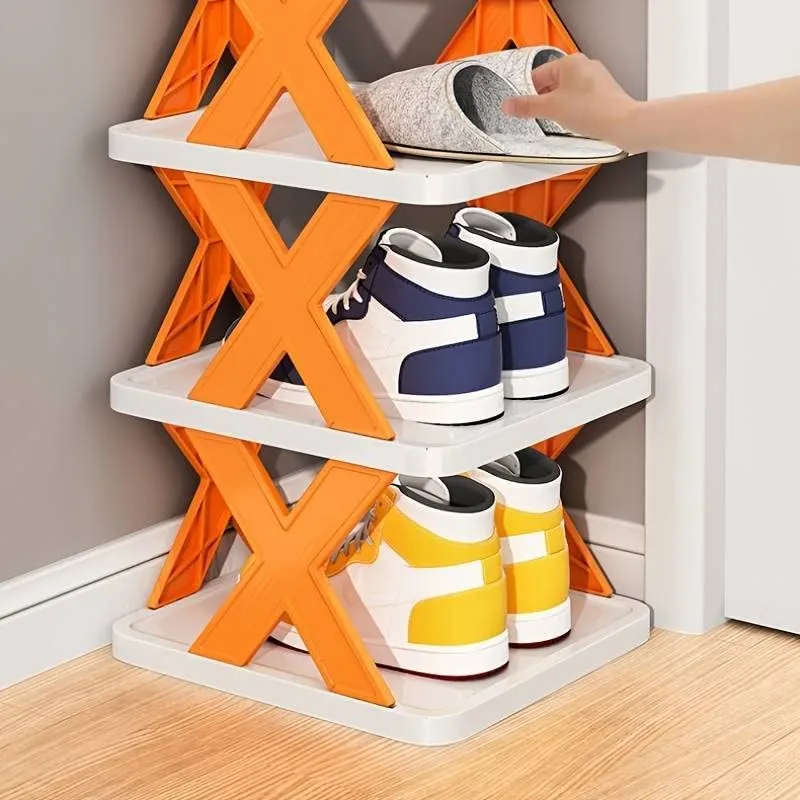 9065   5 Layer Shoes Stand, Shoe Tower Rack Suit for Small Spaces, Closet, Small Entryway, Easy Assembly and Stable in Structure, Corner Storage Cabinet for Saving Space