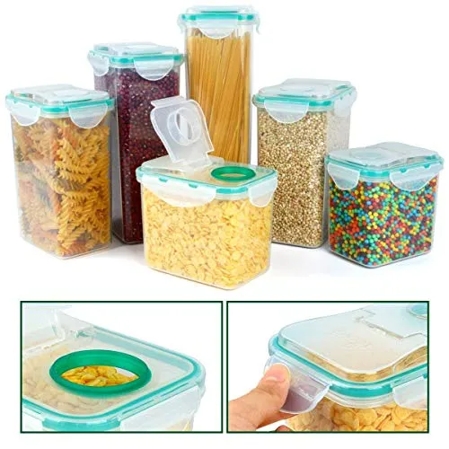 A SET OF STORAGE CONTAINERS THAT KEEP FOOD FRESH