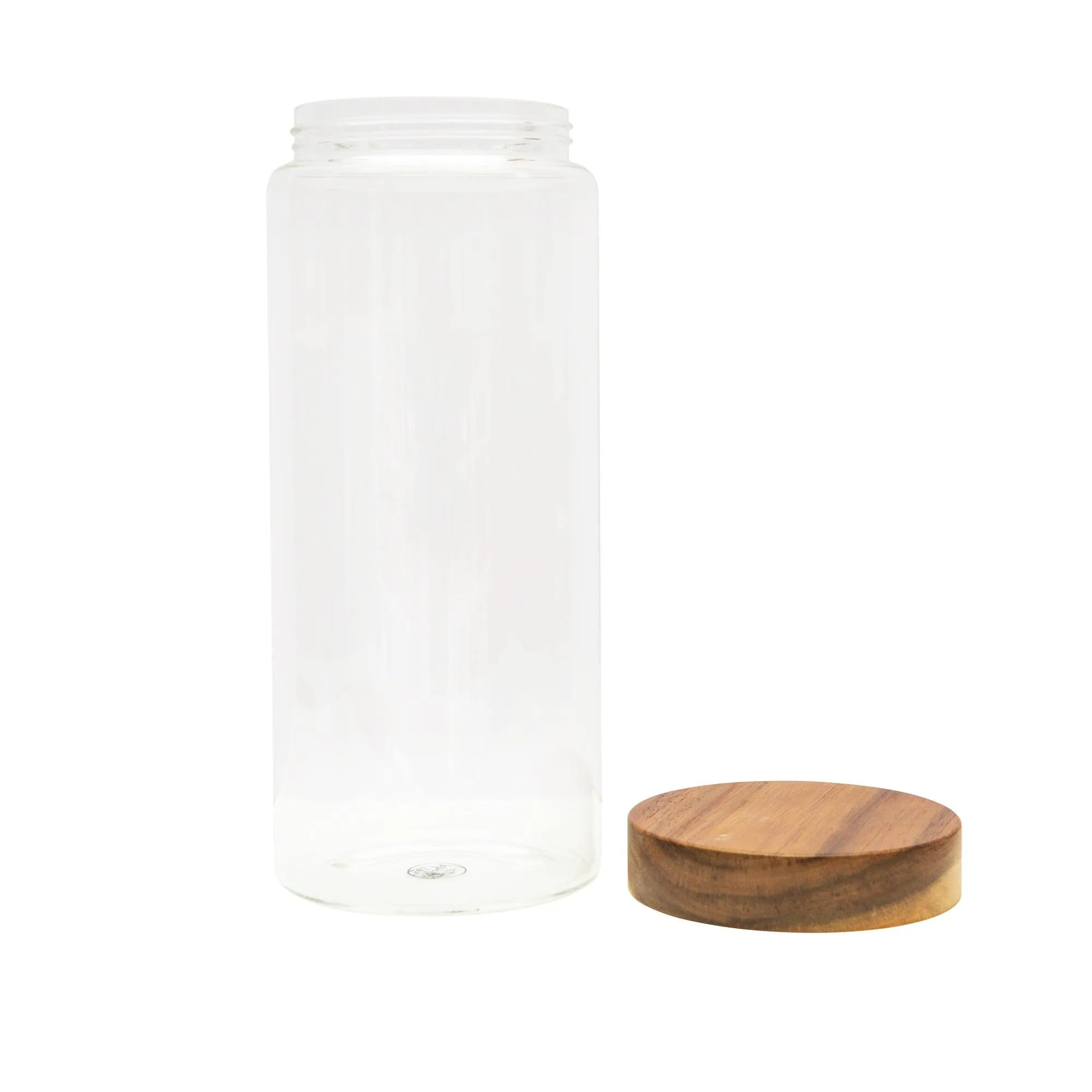 Acacia Wood Glass Jar - 2L