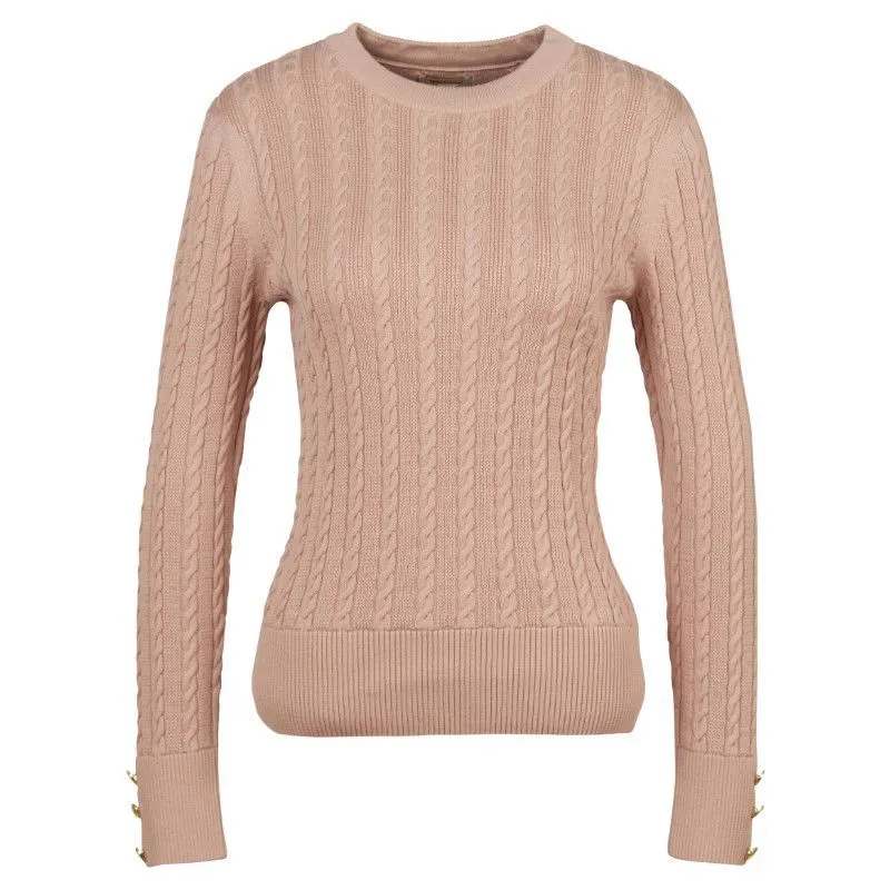 Barbour Fieldrose Ladies Knit Jumper - Rose Dust