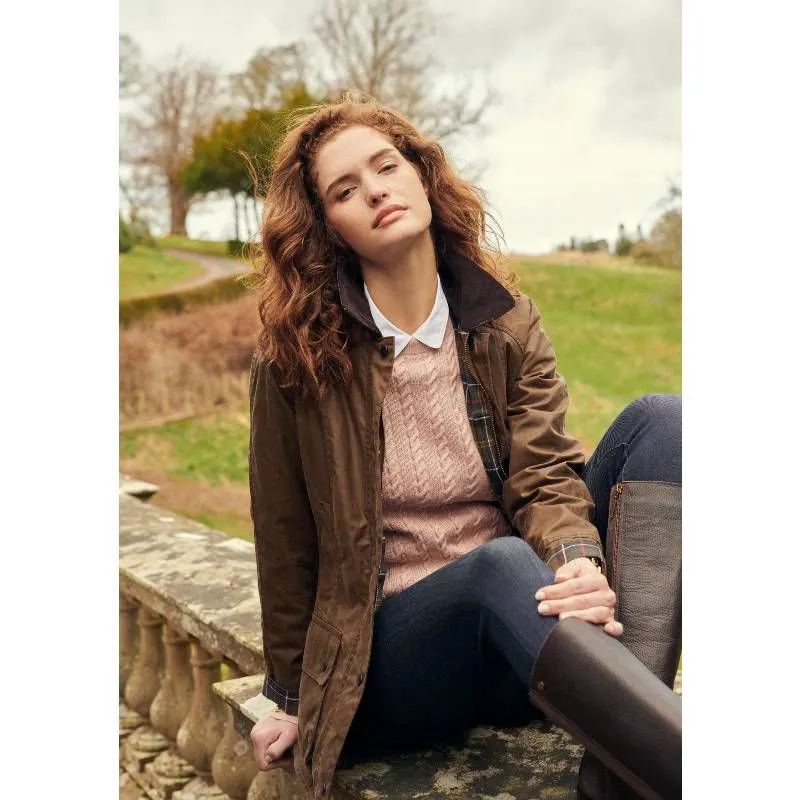 Barbour Fieldrose Ladies Knit Jumper - Rose Dust