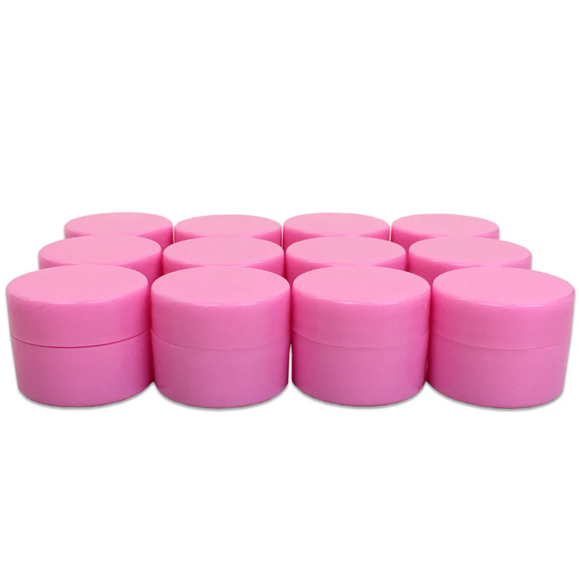 Beauticom 36 Pieces 7G/7ML (0.25oz) PINK Sturdy Thick Double Wall Plastic Container Jar with Foam Lined Lid for Pills, Medication, Ointments and Other Beauty and Health Aids - BPA Free