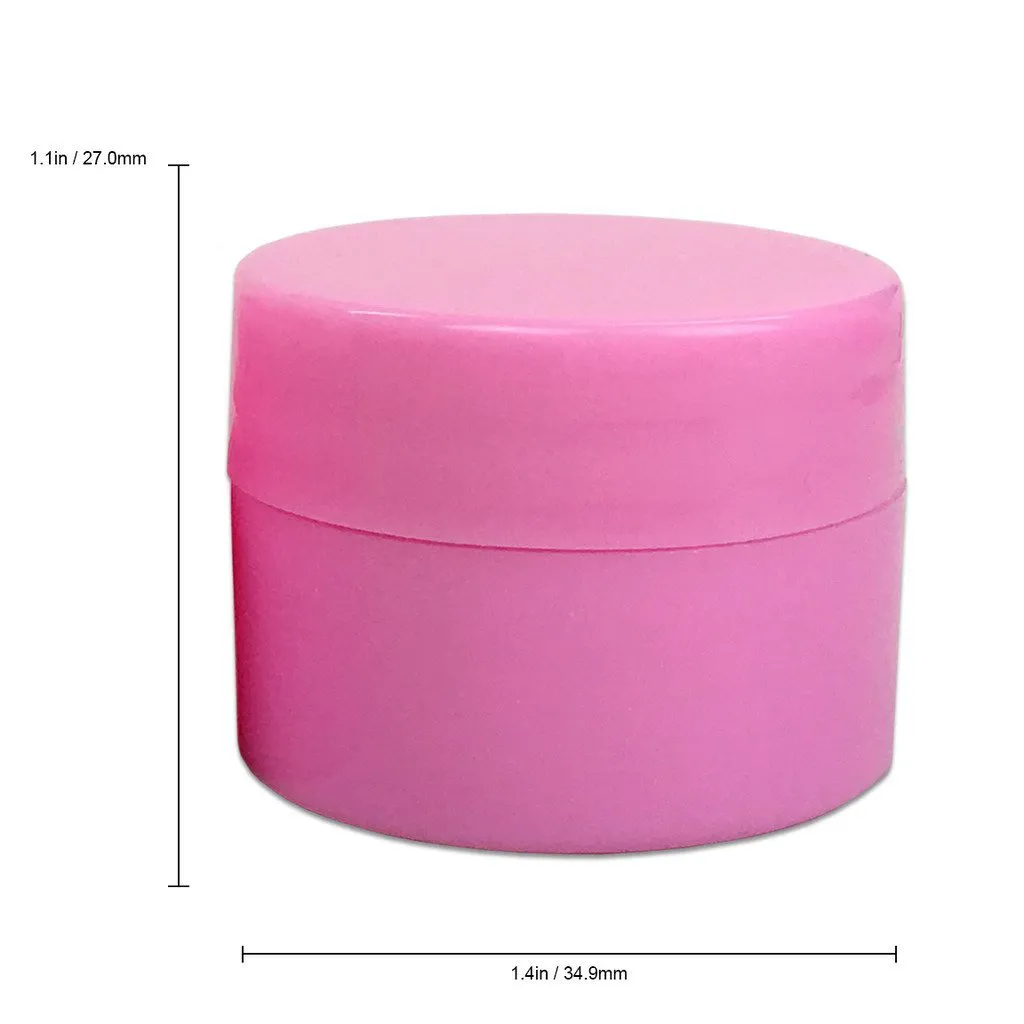 Beauticom 36 Pieces 7G/7ML (0.25oz) PINK Sturdy Thick Double Wall Plastic Container Jar with Foam Lined Lid for Pills, Medication, Ointments and Other Beauty and Health Aids - BPA Free