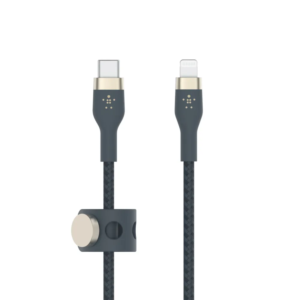 Belkin Usb-C To Lighting, Braid Sil, 1M, Blue Magnetic Management