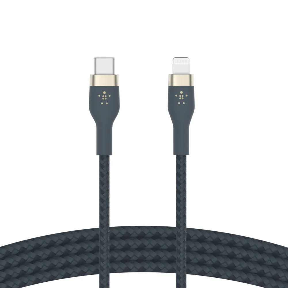 Belkin Usb-C To Lighting, Braid Sil, 1M, Blue Magnetic Management