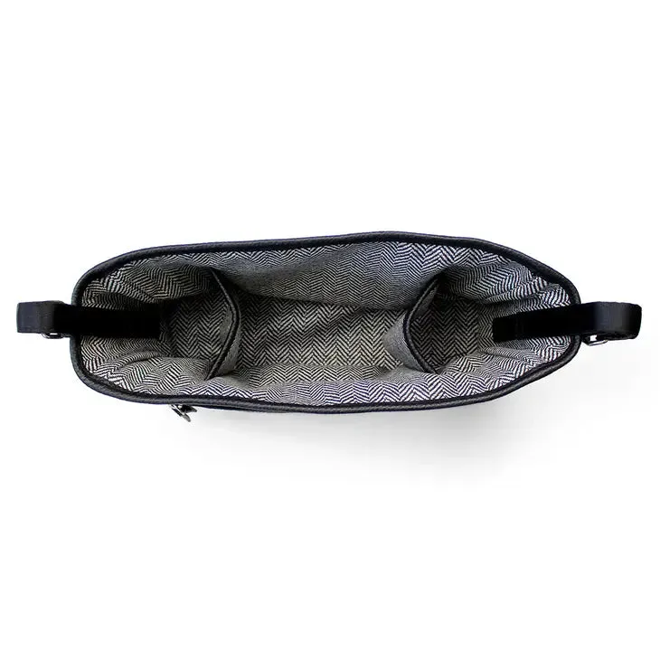 black & silver stroller organizer