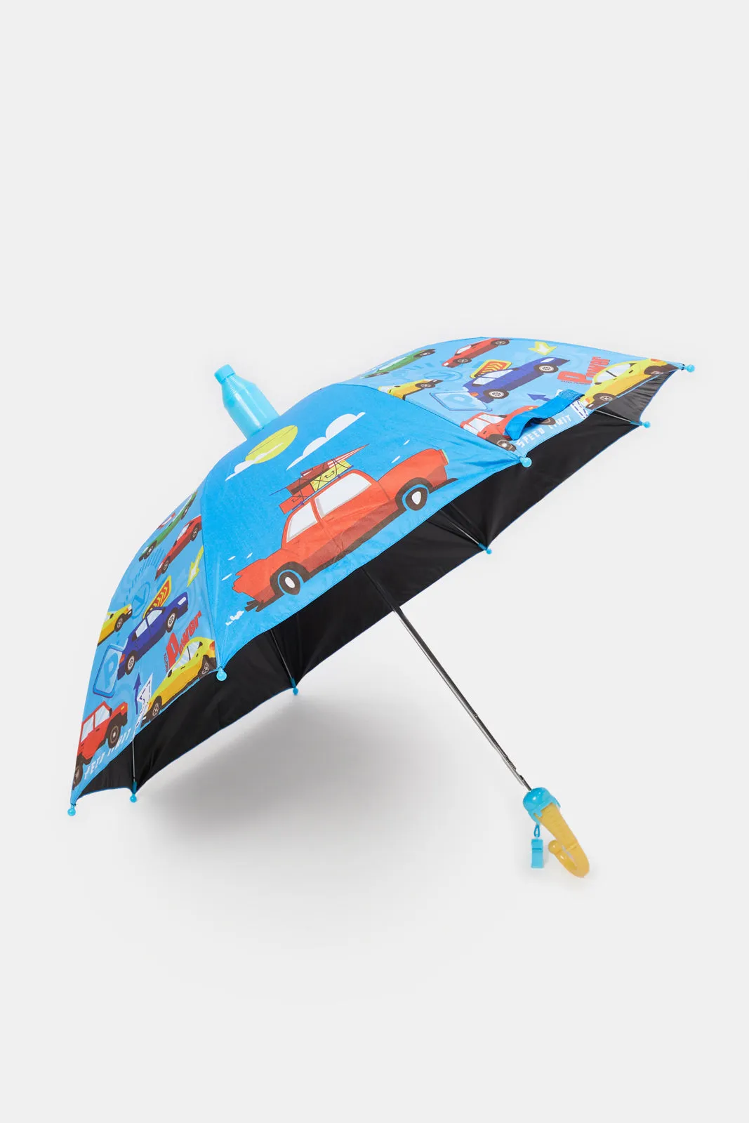 Blue Cars Printed Foldable Umbrella