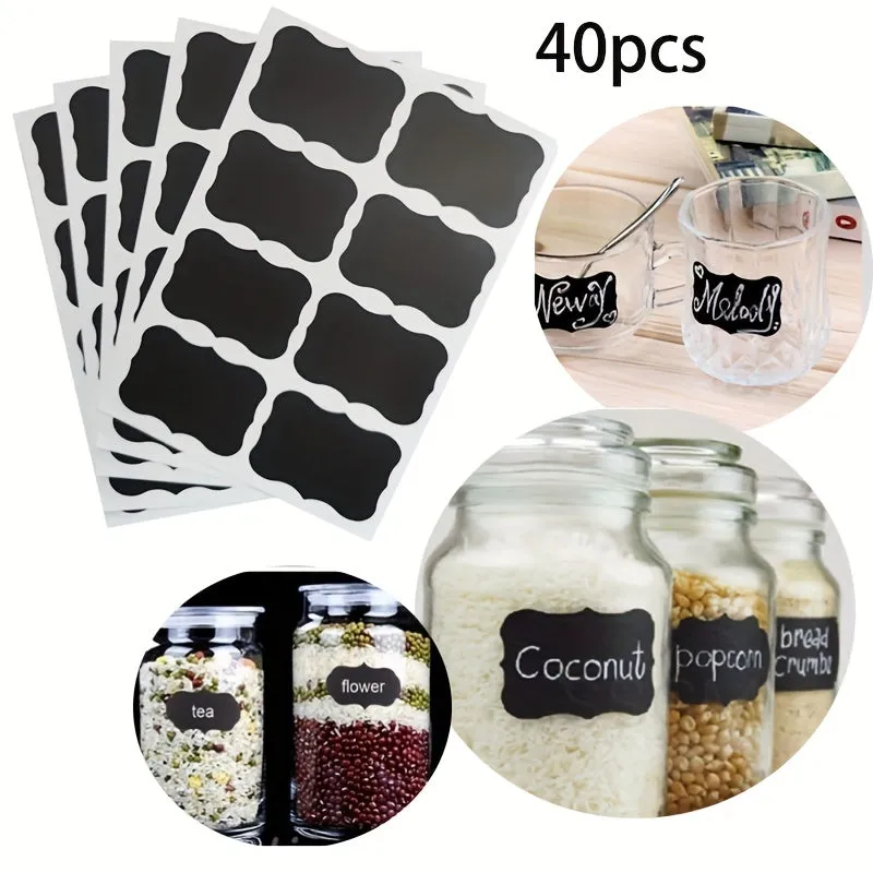 Chalkboard Jar Stickers Organize and Label with Style