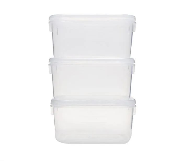 Décor® Tellfresh™ Food Container Set – 500ml Oblong (3-Piece Set)