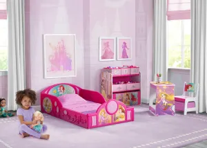 Disney Princess 4-Piece Room-in-a-Box Bedroom Set - Includes Toddler Bed, Toy Bin & Desk with Chair