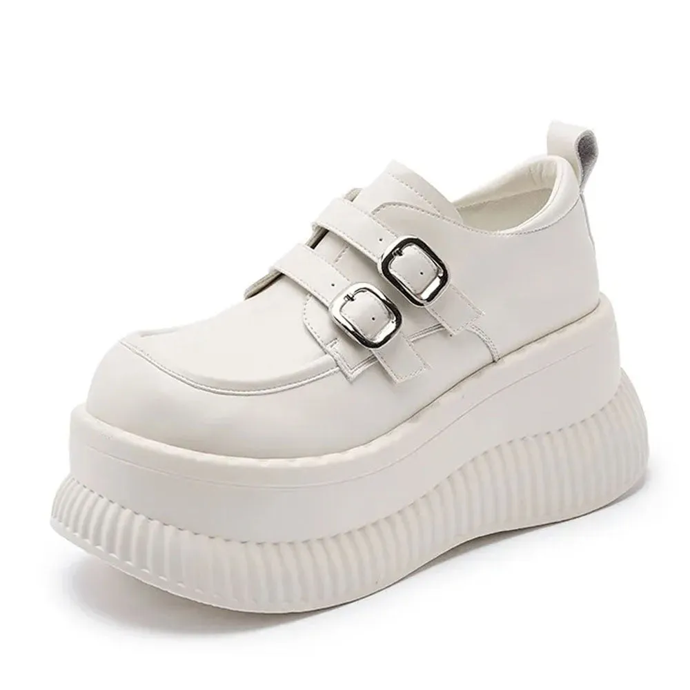 Double Buckle Space Platform Shoes