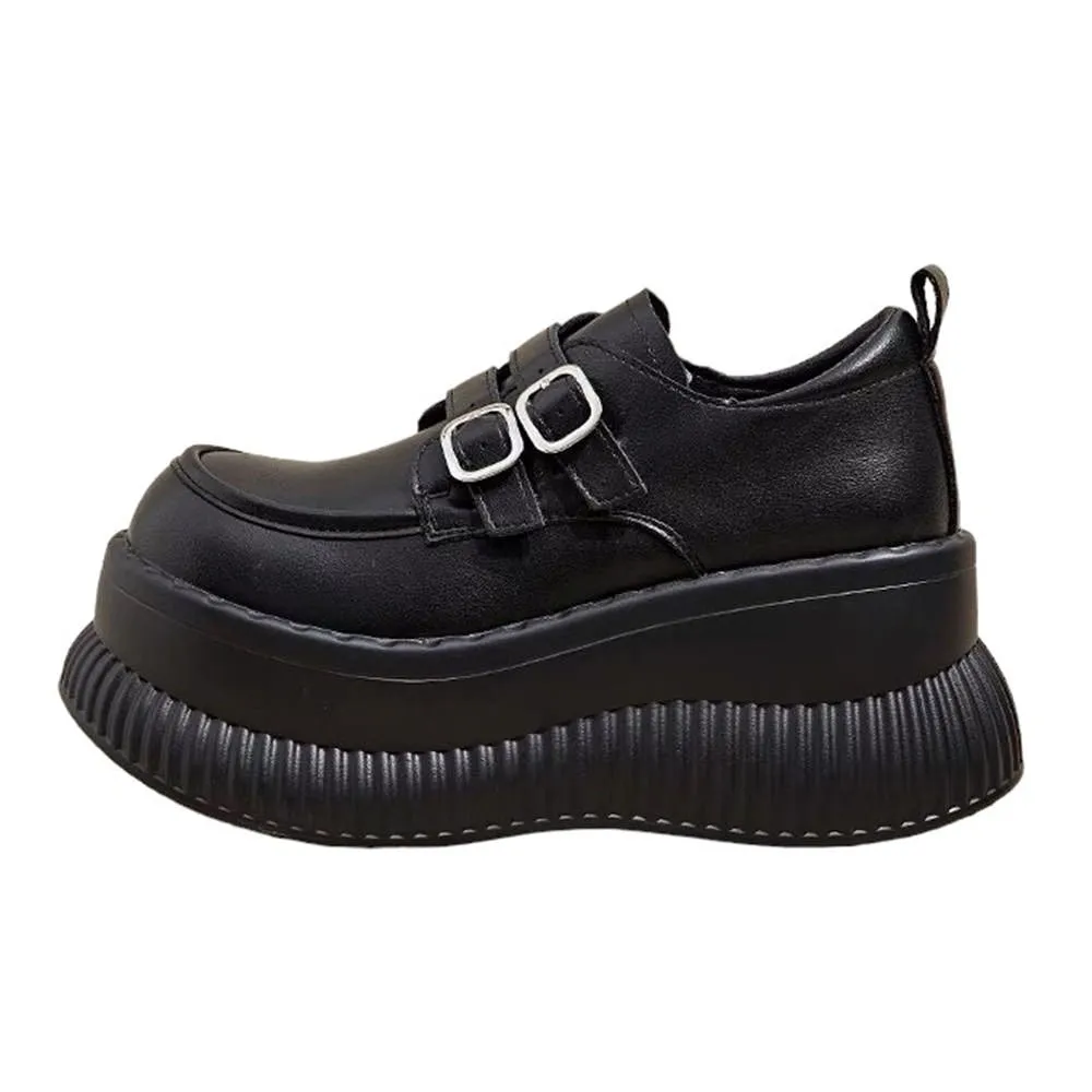 Double Buckle Space Platform Shoes