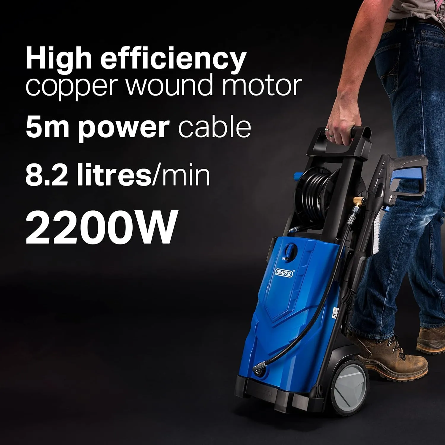 Draper 98677 165 Bar 2200W Pressure Washer