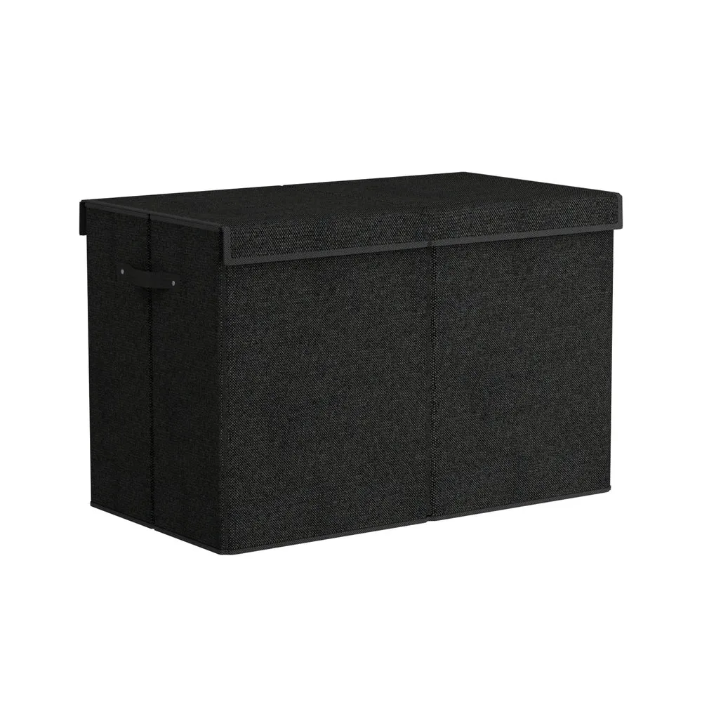 Dustproof Large Linen Toy Chest Storage Box, 83L - Keezi