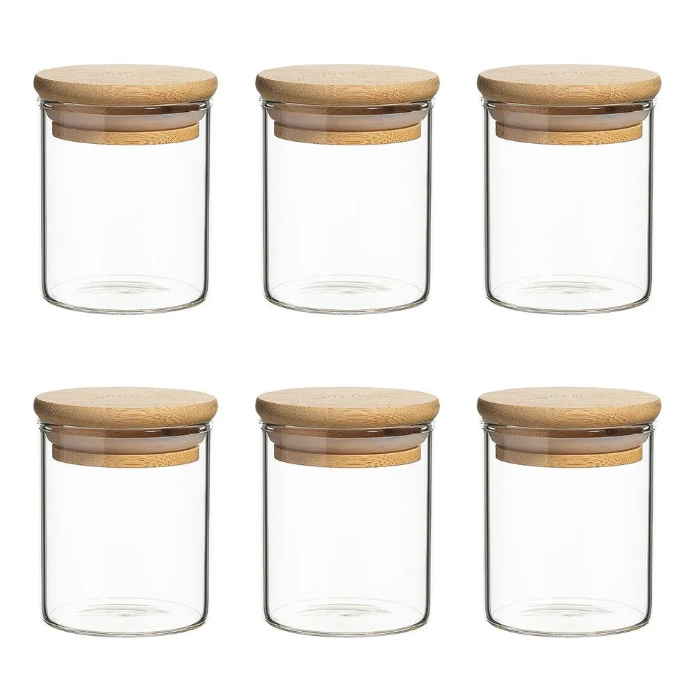 Ecology Pantry Round Glass Spice Jar Set of 6