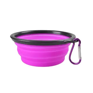 Expandable Silicone Dog Bowl - Purple