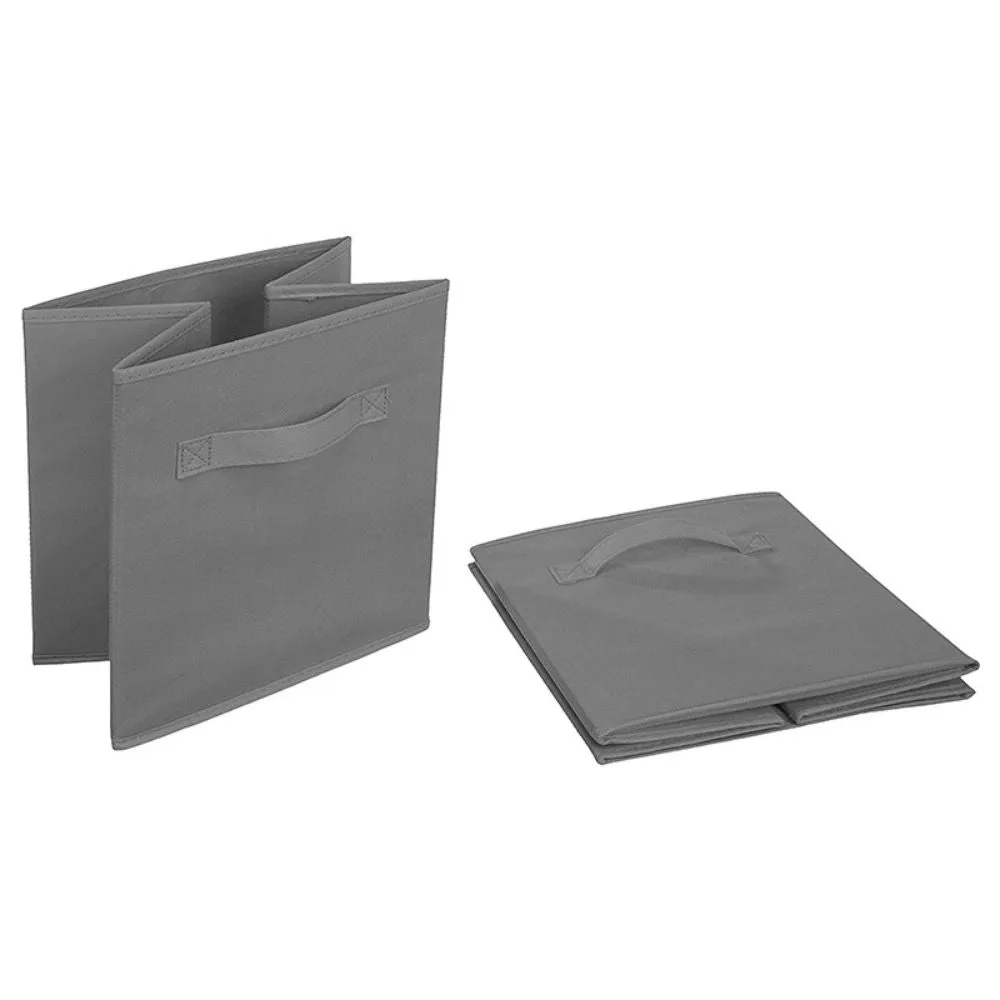 Foldable Square Storage Box Without Lid (11.0'' x 11.0'' x 11.0'')