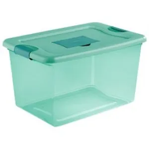 Fresh Scent Box Tote, Aqua Base, 64-Qt.