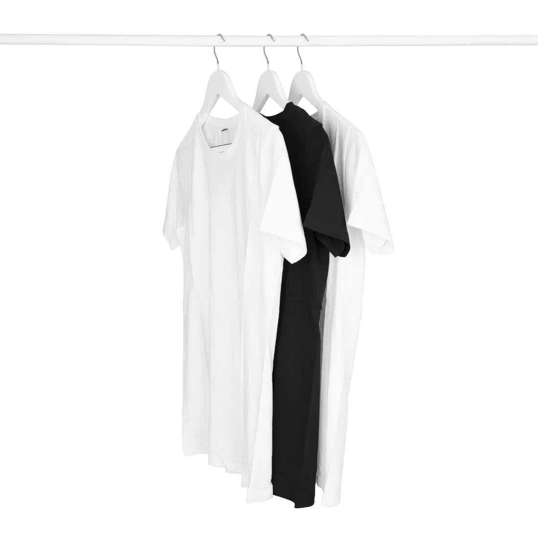 FU397 Bolero White Wooden Hangers (Pack of 10)