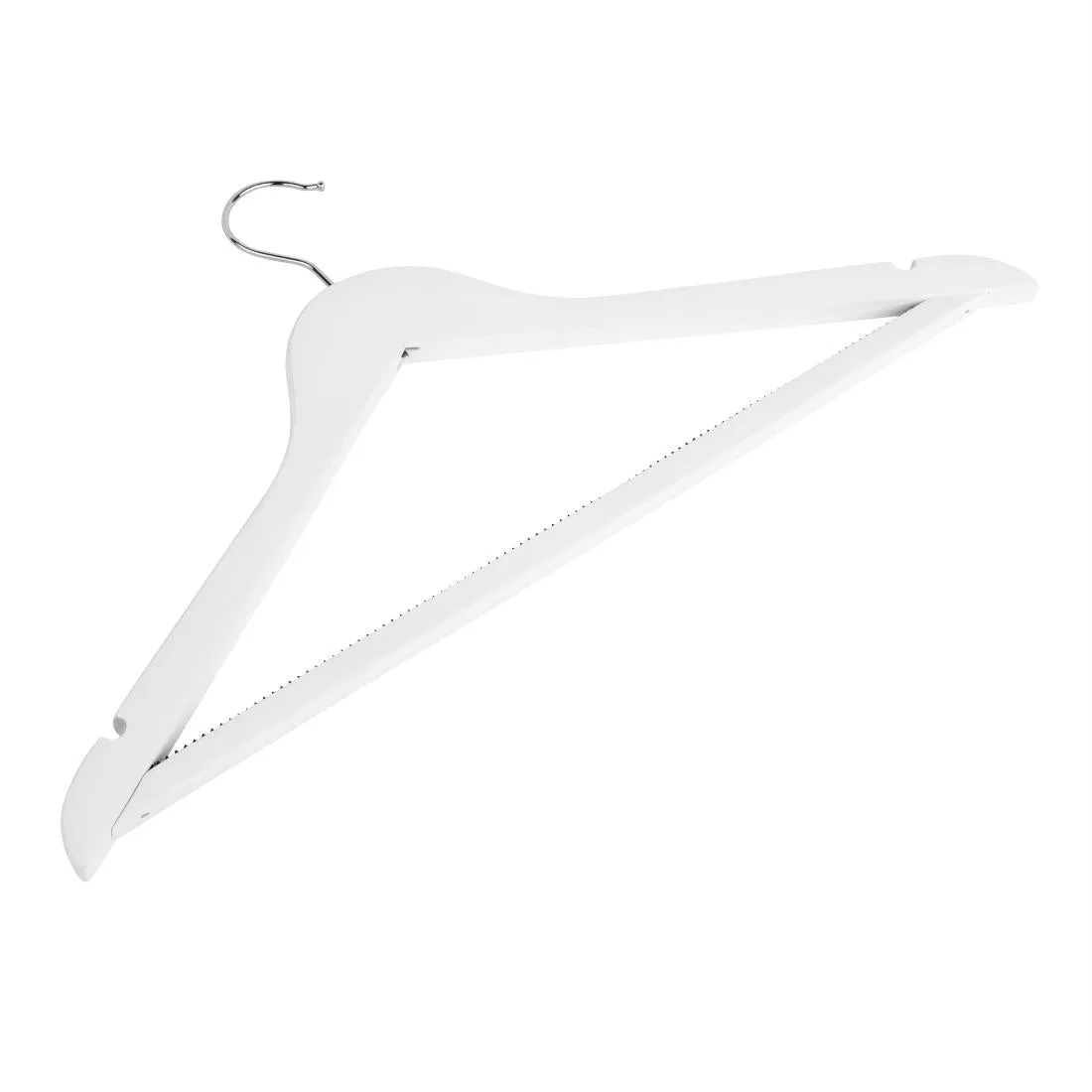 FU397 Bolero White Wooden Hangers (Pack of 10)