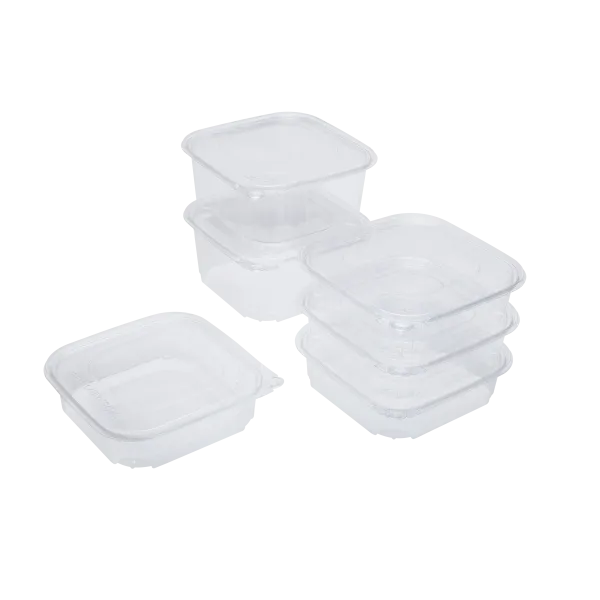 Karat 48 oz PET Tamper Resistant Deli Container with Flat Lid - 120 sets