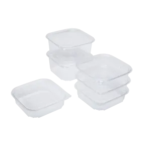 Karat 48 oz PET Tamper Resistant Deli Container with Flat Lid - 120 sets