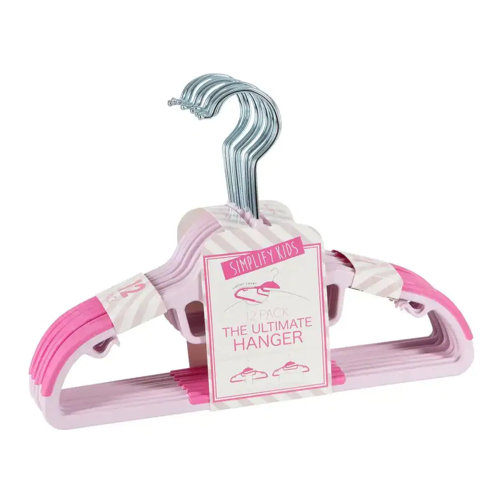 Kids Pink Hangers 12-Pack