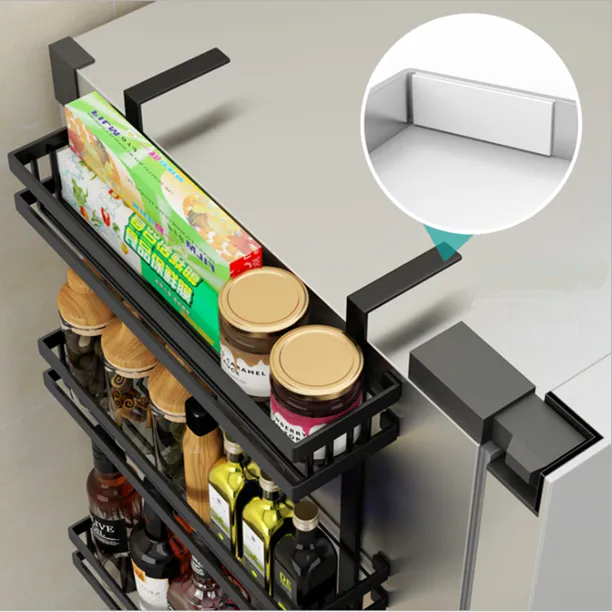 Kitchen Organiser Storage Shelf Fridge Organizer Spice Rack