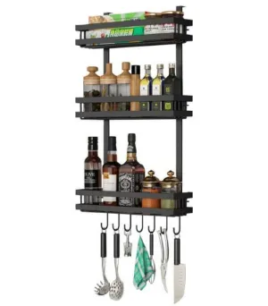 Kitchen Organiser Storage Shelf Fridge Organizer Spice Rack