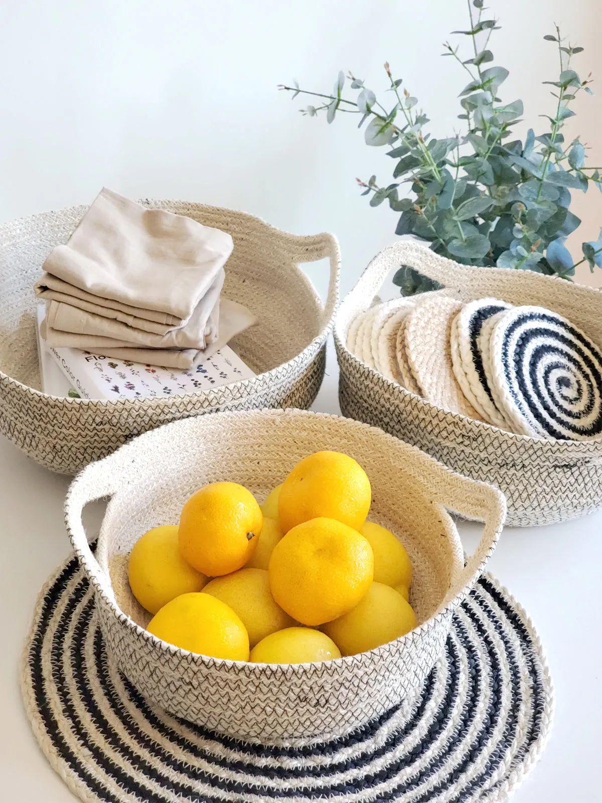 KORISSA Amari Fruit Bowl Set (Black)