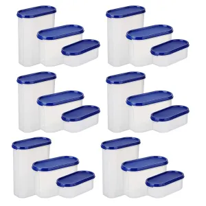 Kuber Industries Pack of 6 Container for Kitchen Storage Set| Airtight Container, Multipurpose | Plastic Container Set of 3 | for Dry & Wet Food | 500 ml,1200 ml,2000 ml (Small-Medium-Large)