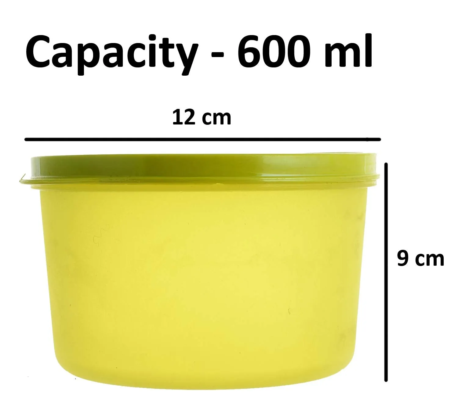 Kuber Industries Plastic 4 Pieces Kitchen Storage Spice Containers, Fridge Container, Food Utility Box, Food Storage Containers Jars 600 Ml (Green) - CTLTC43944