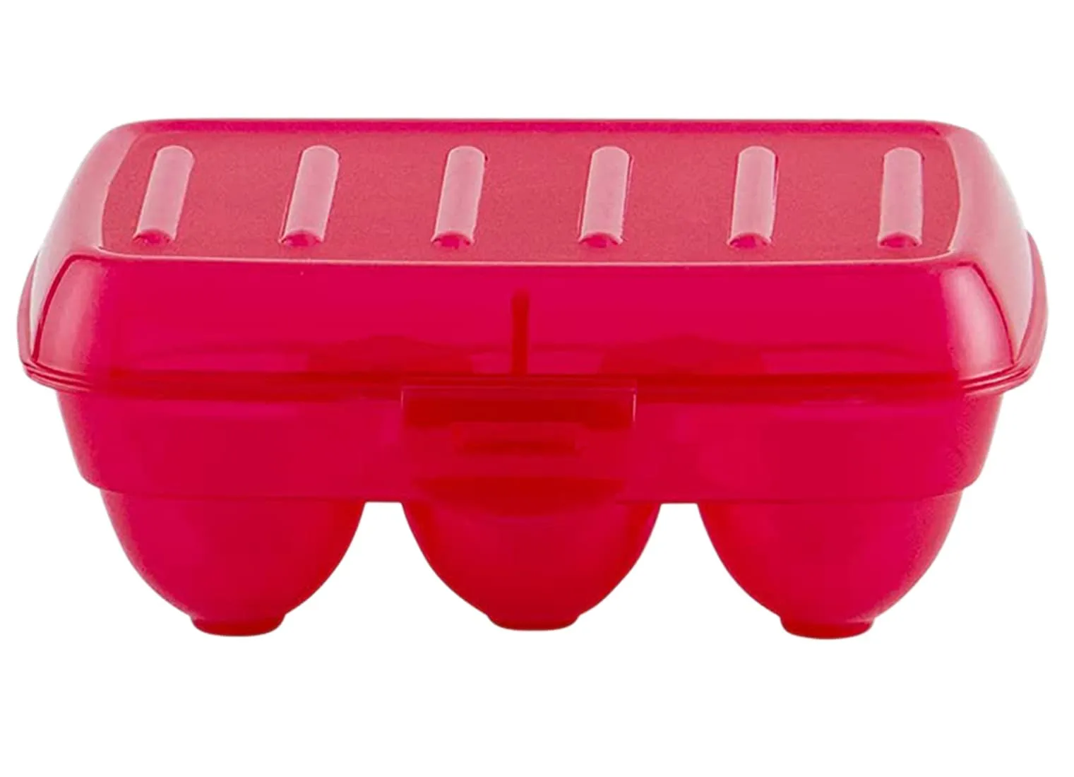 Kuber Industries Portable Food Grade Plastic Egg Holder/Storage Box for 6 Pieces Egg (Pink)-46KKM0149, Standard