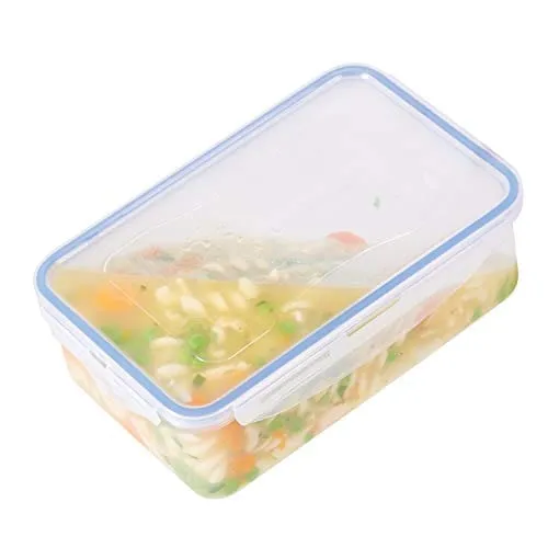 LocknLock Easy Essentials Food Storage lids/Airtight containers, BPA Free, 10 Piece - Square, Clear