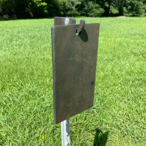 Magnum Target A-Zone 6"x11" USPSA / IDPA 3/8" AR500 Steel Shooting Range Target w/ T-Post Hook - AZ6x111TPH1AR500