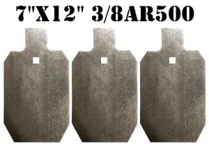 Magnum Target AR500 3/8" IDPA IPSC Steel Shooting Target Gong 7" X 12" Silhouette Stand Mount - GIDPA123SAR51H