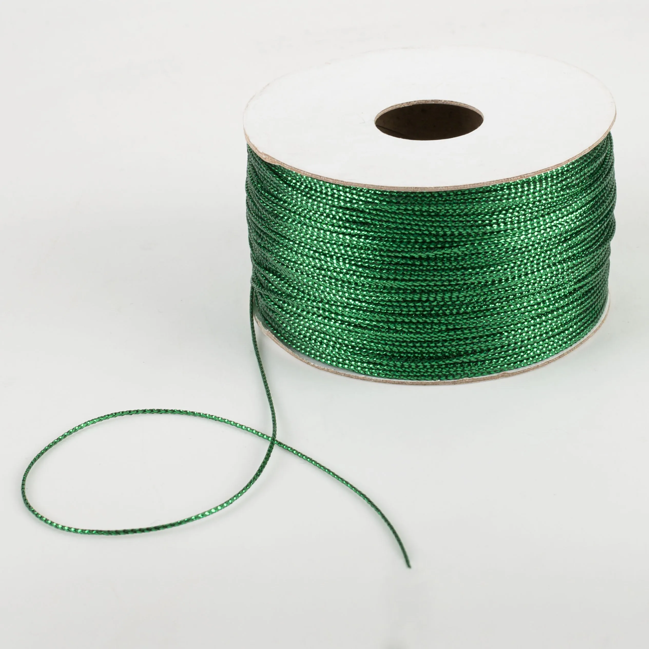 Metallic Tinsel Cord: Green (144 Yards)