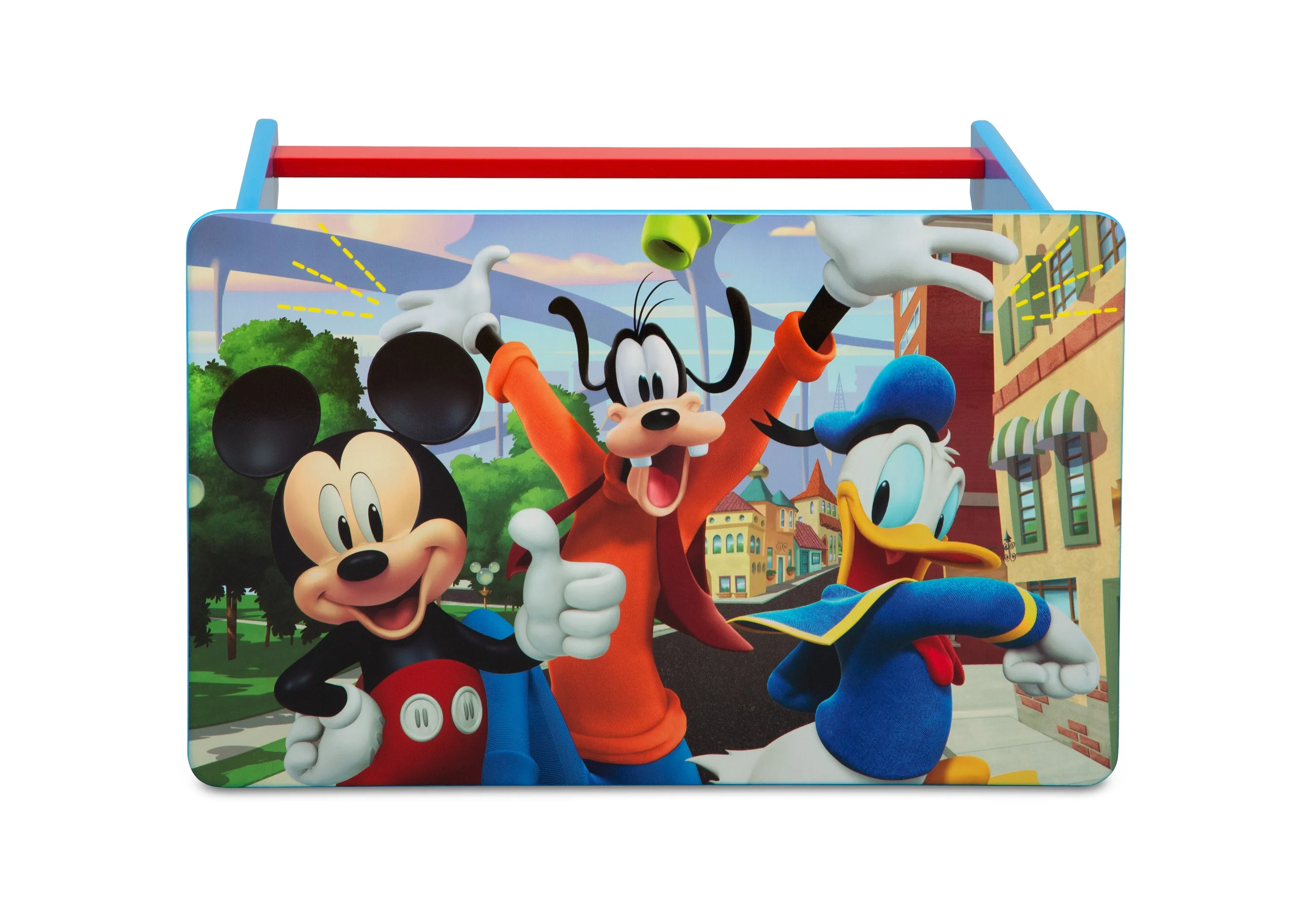 Mickey Mouse 4-Piece Room-in-a-Box Bedroom Set - Includes Toddler Bed, Toy Bin & Desk with Chair