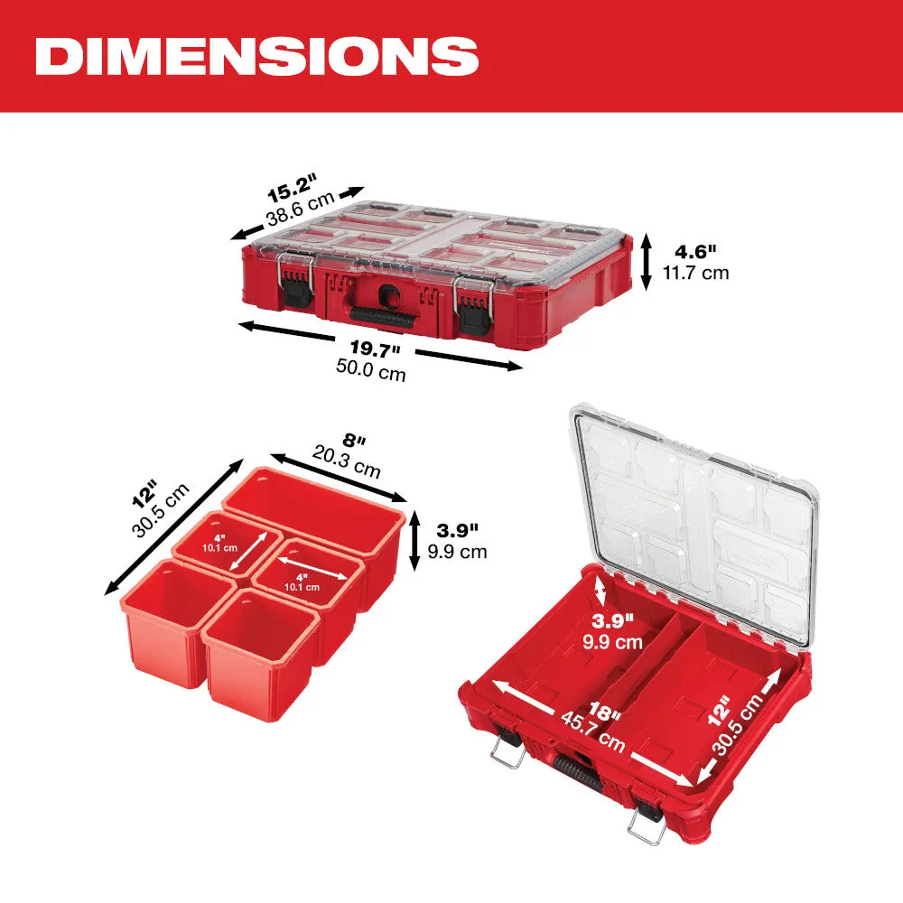 Milwaukee 48-22-8427 PACKOUT 3 Piece Kit w/ Organizers