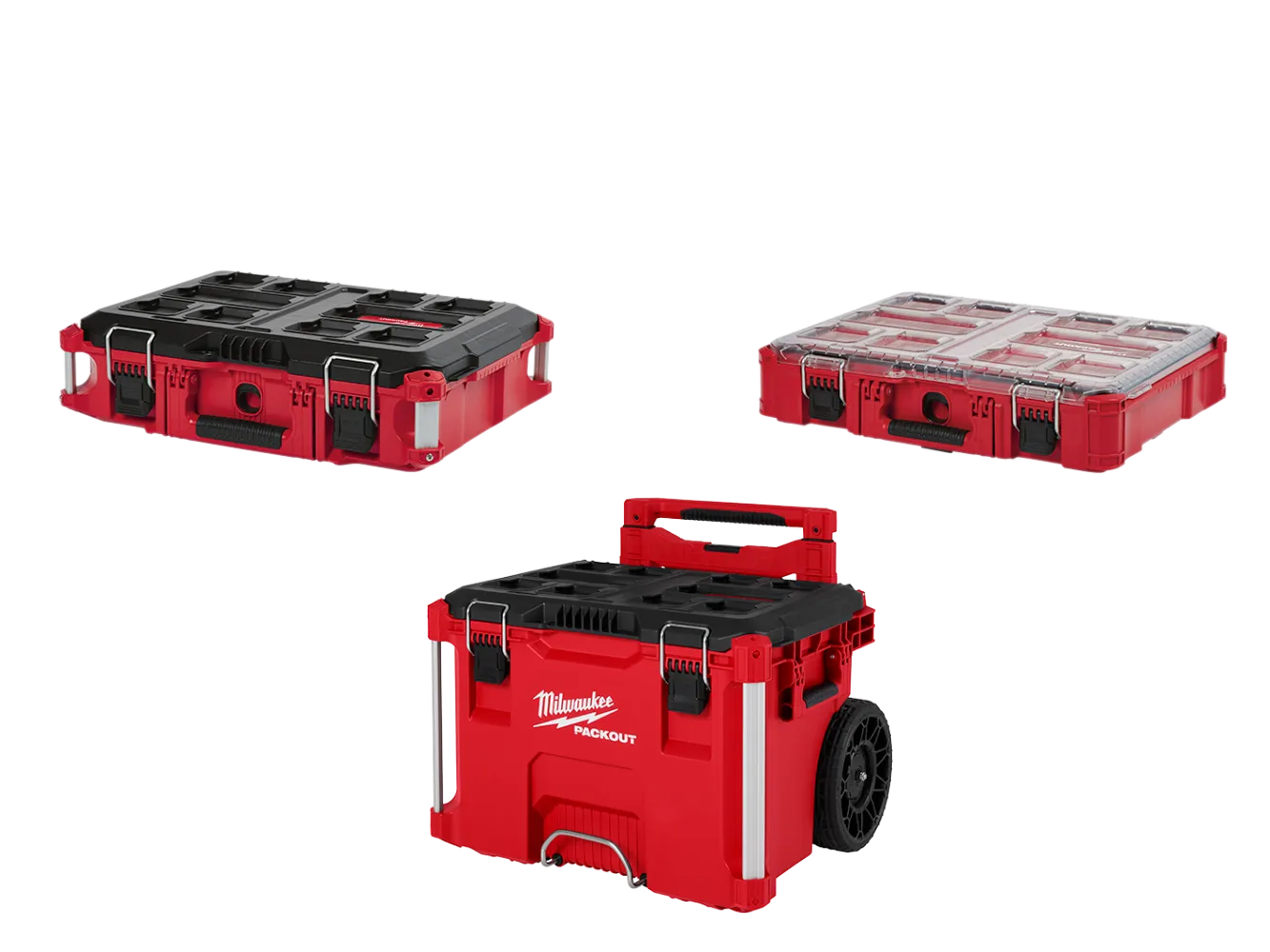 Milwaukee 48-22-84KIT2 PACKOUT 3 Piece Tool Box Bundle w/ Organizer